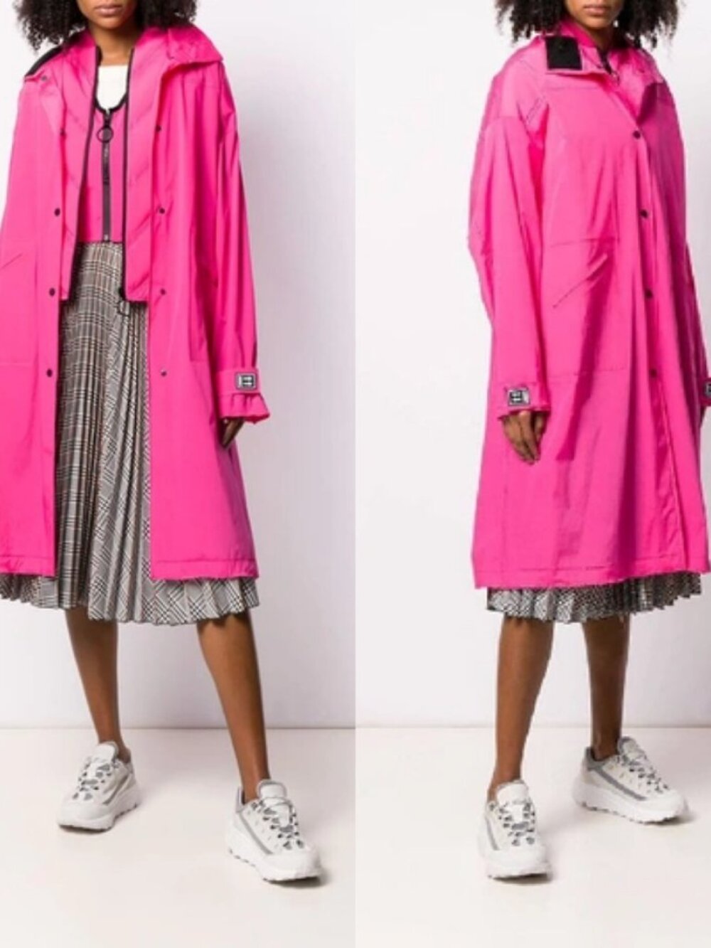 Off-White Pink Trench Coat & Jogger Pants Set | Women’s Size 40 / US S